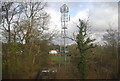 Telecommunication mast by Tilburstow Hill Rd