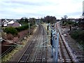 South on the railway line from the overbridge