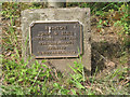 SP3276 : Plaque for memorial tree, Coat of Arms Bridge Road, Coventry CV3 by Robin Stott