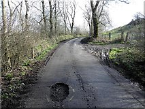 H5864 : Large pothole, Glenaness Road by Kenneth  Allen