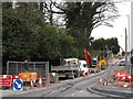 Road works at the junction of Newtown Road and Kilbroney Road