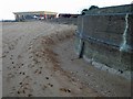 Effect on the beach of a very high tide