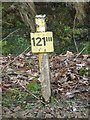 Milepost near Bogston railway station