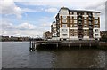 TQ3580 : Woolcombes Court by the Thames by Steve Daniels