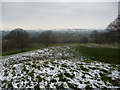 View from the motte of Penrhos Castle in March