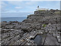 NG1246 : Neist Point: rockpool in the basalt pavement by Chris Downer