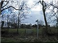 SK7759 : Footpath sign and gate near Bathley by Steve  Fareham