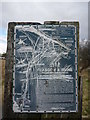 NS4355 : Rural East Renfrewshire : Aged And Worn Sign On The Castburn Path, Uplawmoor by Richard West