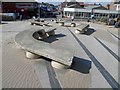 Seats on ramp to beach from Mablethorpe town centre