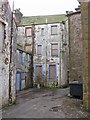 Back of boarded up building, Lockerbie