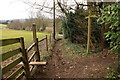 TQ1551 : Footpath/bridleway junction, Westhumble by Rob Noble
