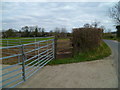 Looking across a field by Easton Lane