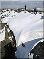 SK2575 : Large snow drift on Curbar Edge by Dave Croker