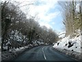 The A5104 in Nant Wood