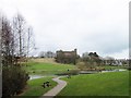 Keptie Pond and disused Water Tower