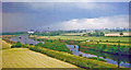 Towards Manchester up the Ship Canal, from Warburton Bridge 1966