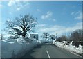 Very deep snow on the A5104 near Dafarn Dywyrch