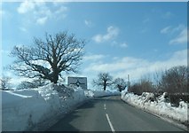 SJ1851 : Very deep snow on the A5104 near Dafarn Dywyrch by Anthony Parkes