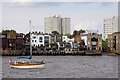 Riverside housing by the River Thames