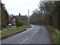 Minor road heading north near Poplar Cottages