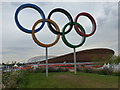 TQ3785 : Stratford: Olympic Rings by Chris Downer