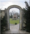 ST6586 : Archway leading to Memorial Garden at Woodland Cemetery by Dr Duncan Pepper