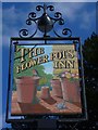 Sign at "The Flowerpots Inn" in Cheriton