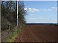 Field boundary beside the railway