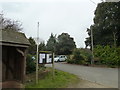 Bus shelter outside the War Memorial Hall, Pilley