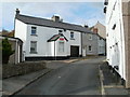 Houses on a bend in Mill Street, Brecon