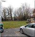 Grassy area at the northern end of Forge Close, Caerleon