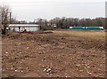 Train on the Welsh Marches line near Ponthir