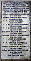 Second World War name panel, Kilchoan War Memorial