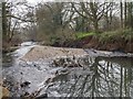 Pebble bank in River Arrow