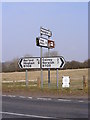 TG1307 : Roadsign on the B1108 Watton Road by Geographer