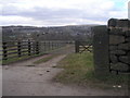 Benchmark on gatepost beside Chevin End Road