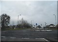 Mini-roundabout on Hatfield Road, Smallford