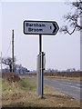 TG0906 : Roadsign on the B1108 Watton Road by Geographer