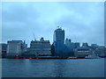 View of the Gherkin and Tower 42 from the Thames path