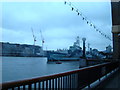 View of HMS Belfast from the Thames Path