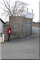 Glazebrook Station/Station Road postbox ref WA3 285