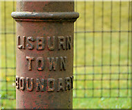 J2464 : Boundary post, Lisburn (4) by Albert Bridge