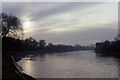 TQ1776 : Thames towpath, winter sunset by Christopher Hilton