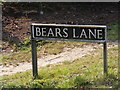 Bears Lane sign