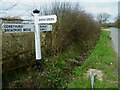 Signpost at the east end of Valewood Lane