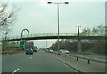 SJ9142 : A50 and footbridge by Peter Bond