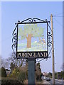 TG2701 : Poringland Village sign by Geographer