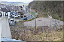 NT4936 : A7 and route of Borders Railway, Galashiels by Jim Barton
