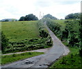 Folly Lane climbs towards Trevethin, Pontypool