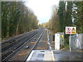 View from the end of the platform at Martin Mill station